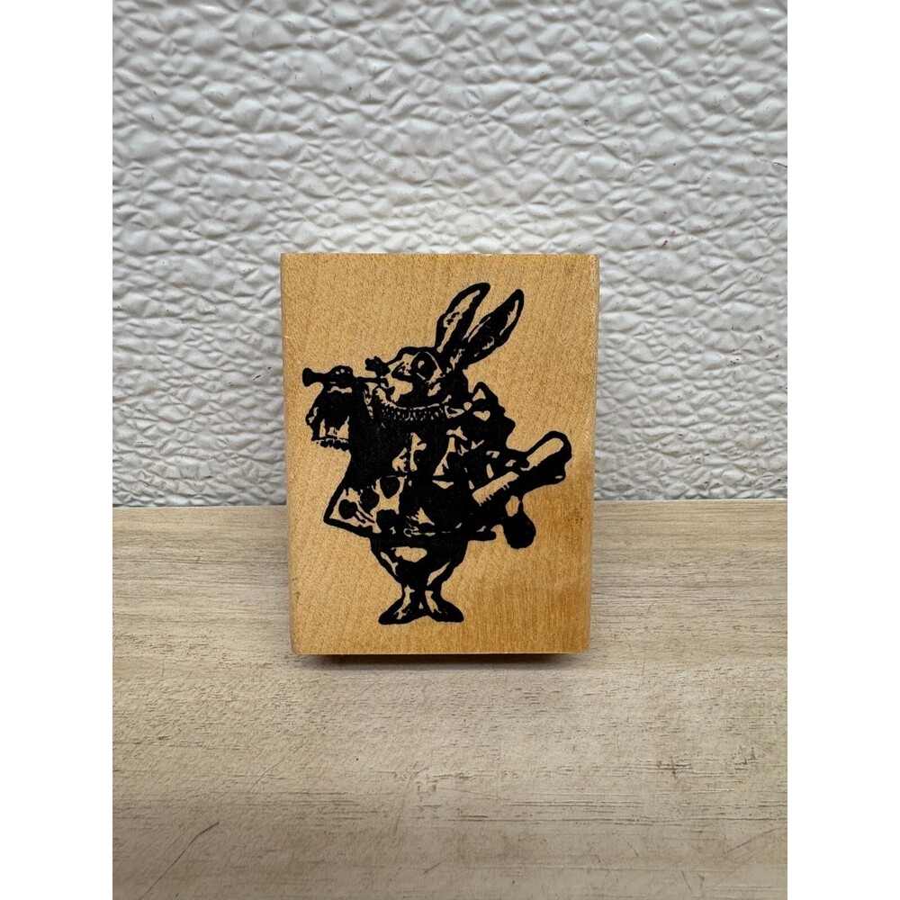 Stamp Of Excellence The White Rabbit Wood Mounted Rubber Stamp